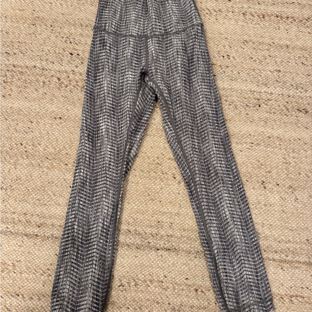 Lululemon Athletica Black and White Patterned Leggings